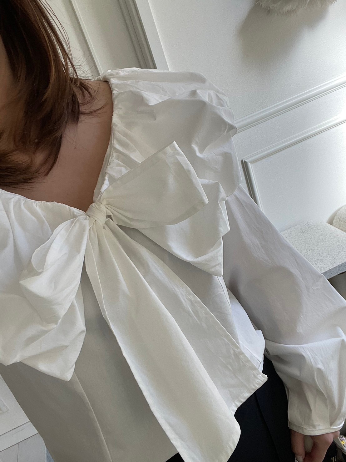 【バルーンカラー BIGリボンブラウス(kk2502-14)】