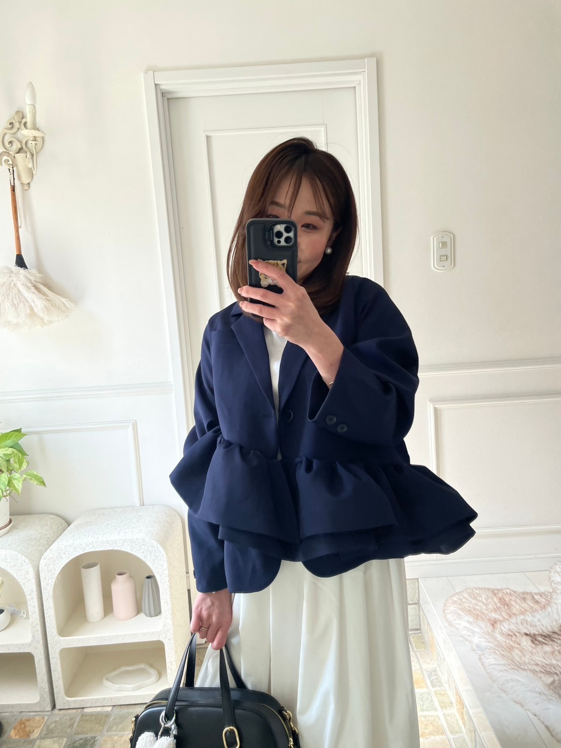 【アシンメトリー　フリルジャケット(kbm613)】メール便OK