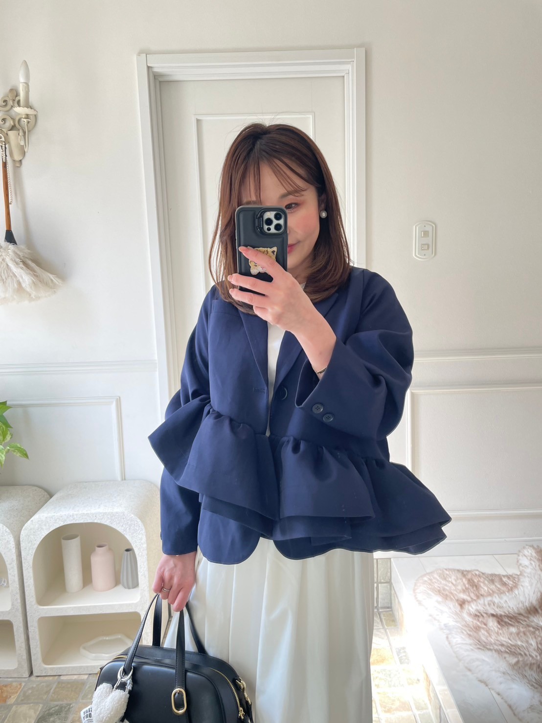 【アシンメトリー　フリルジャケット(kbm613)】メール便OK