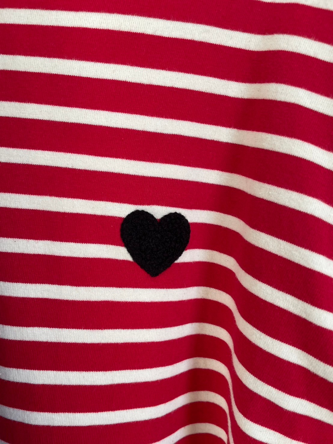 ぷくぷくハートボーダーTシャツ(myu1214)