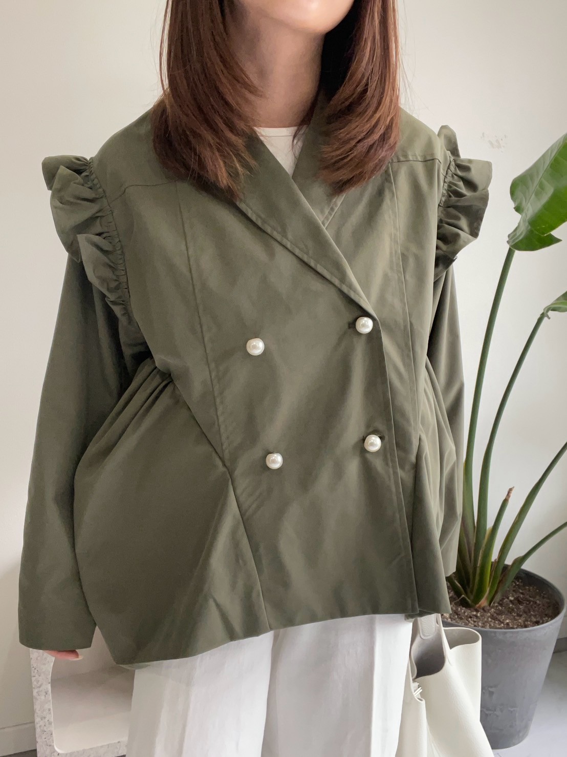 【パンプキン ミリタリートレンチコート(kbm608)】TH