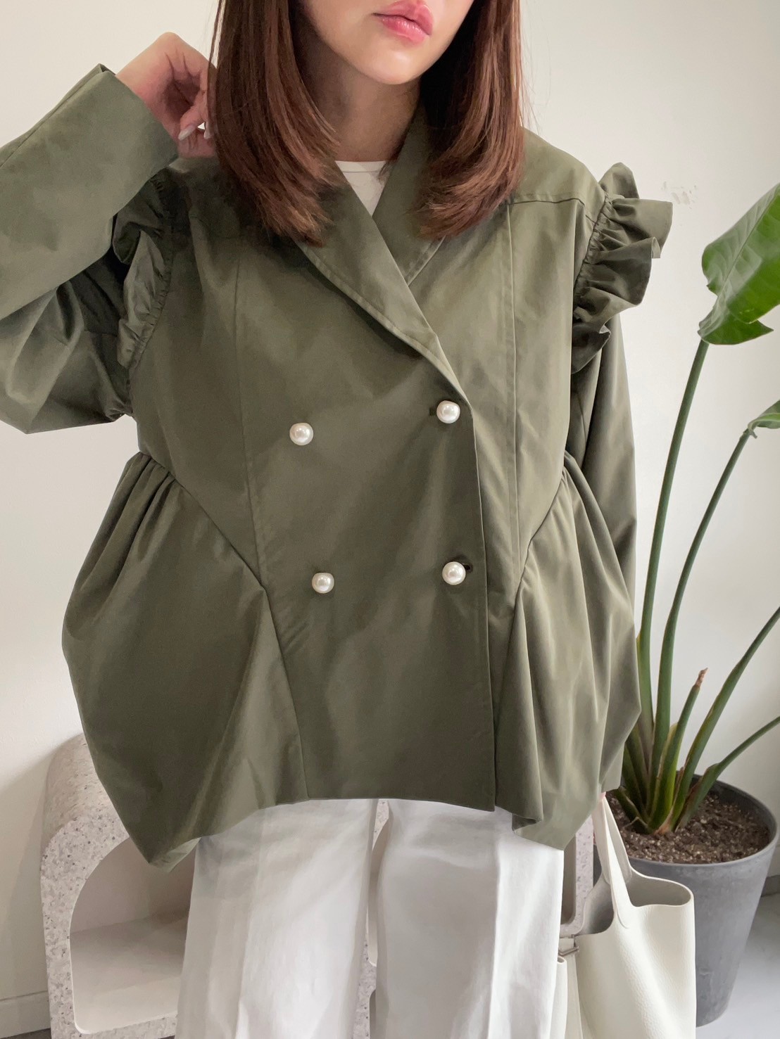 【パンプキン ミリタリートレンチコート(kbm608)】TH