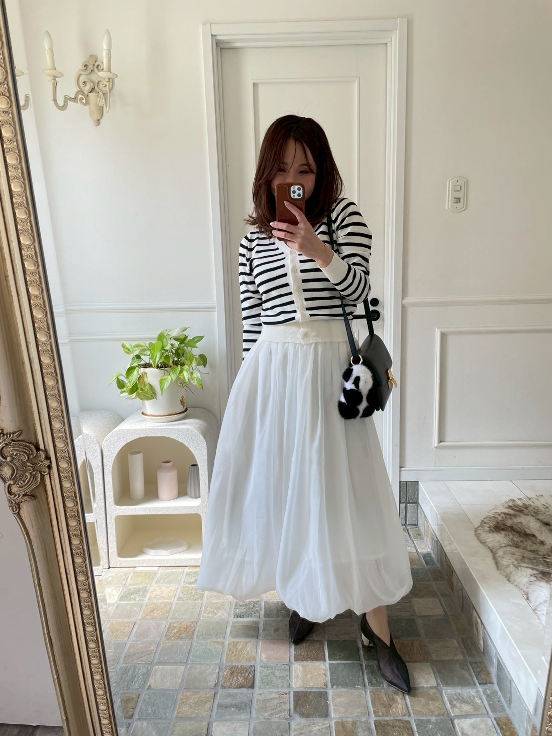 【オーガンジーバルーンスカート】