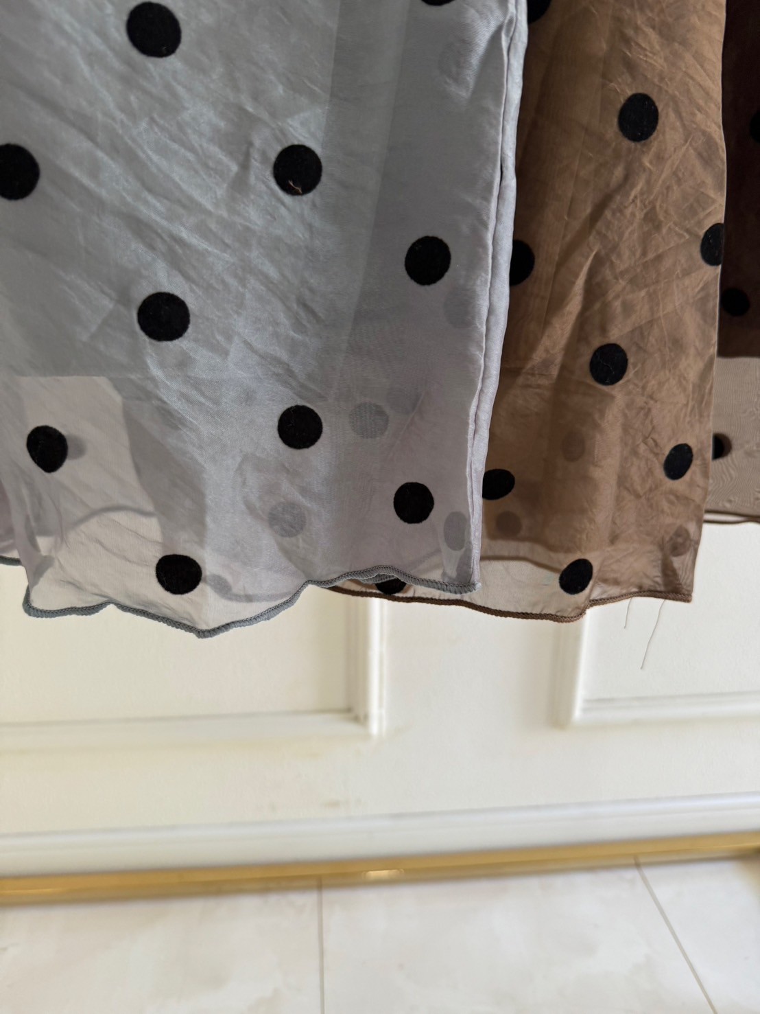 フロッキードット リラックスワイドパンツ