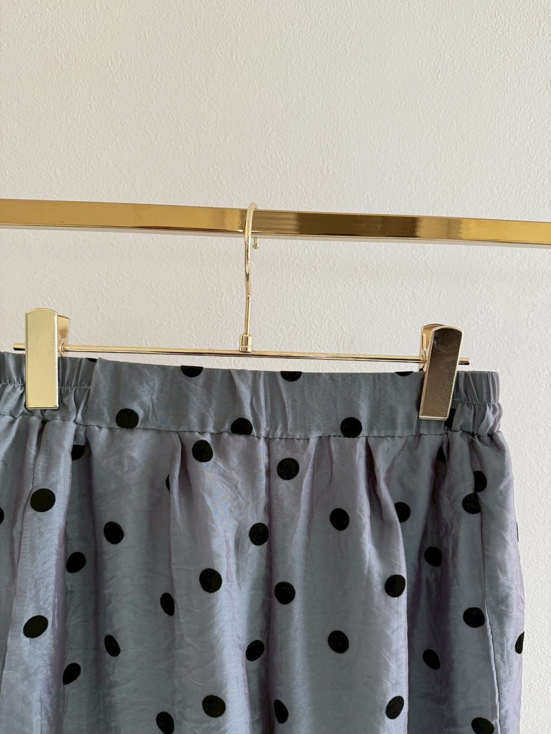 フロッキードット リラックスワイドパンツ