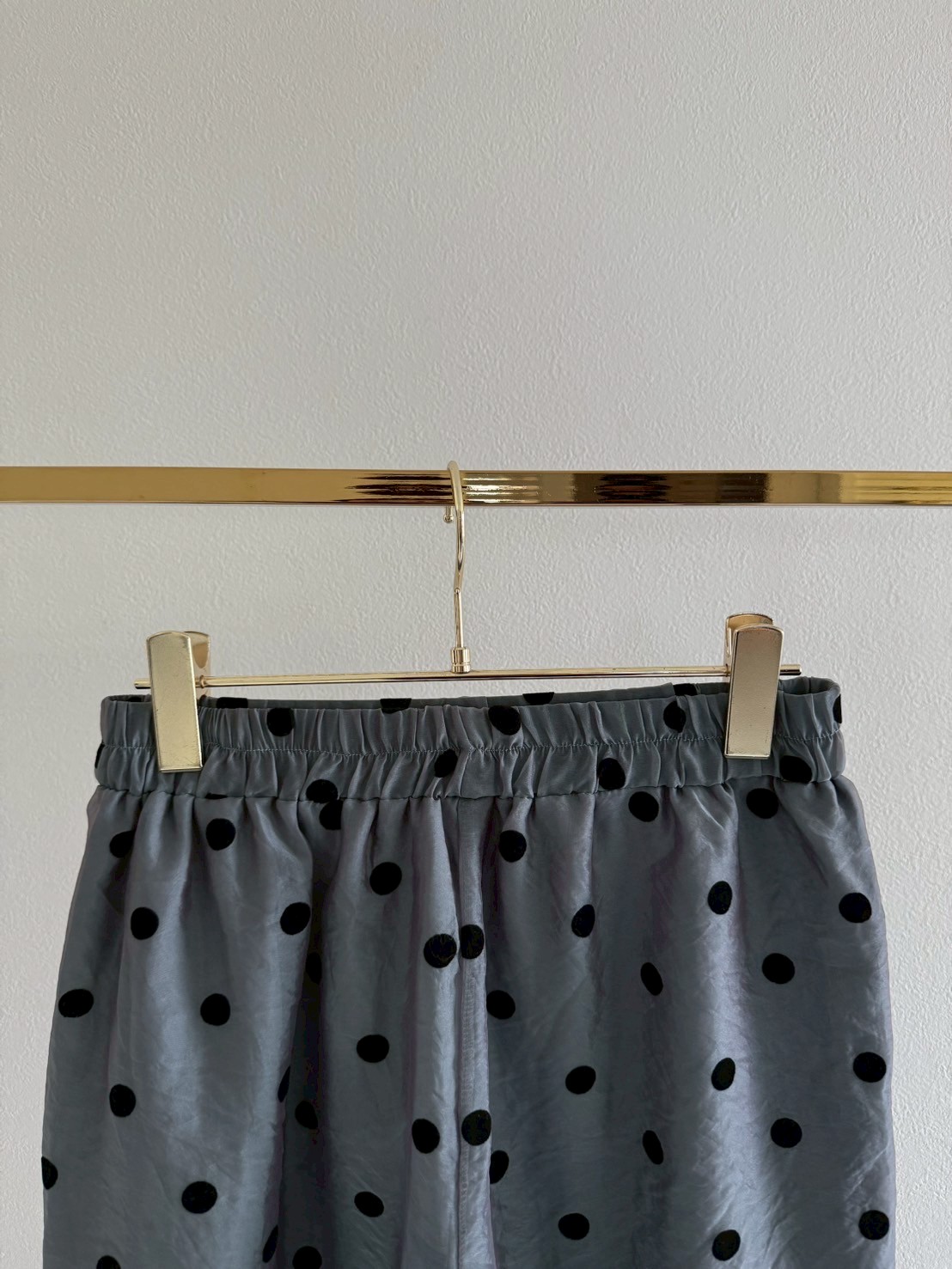 フロッキードット リラックスワイドパンツ