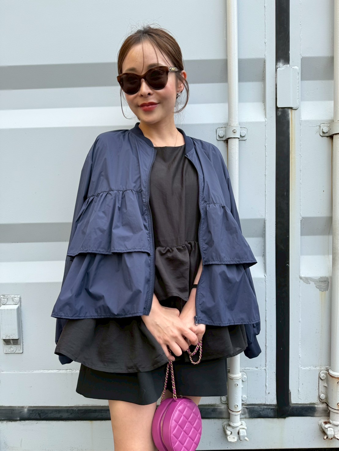 UVカット 接触冷感 軽量フリルジャケット(aj002)