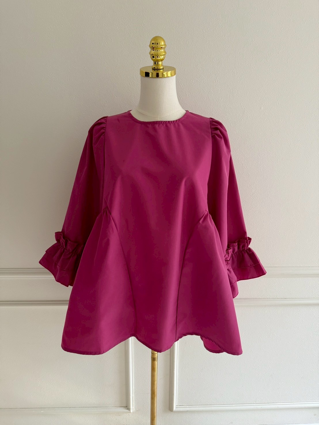 フレア切り替えチュニックブラウス(sd1020)