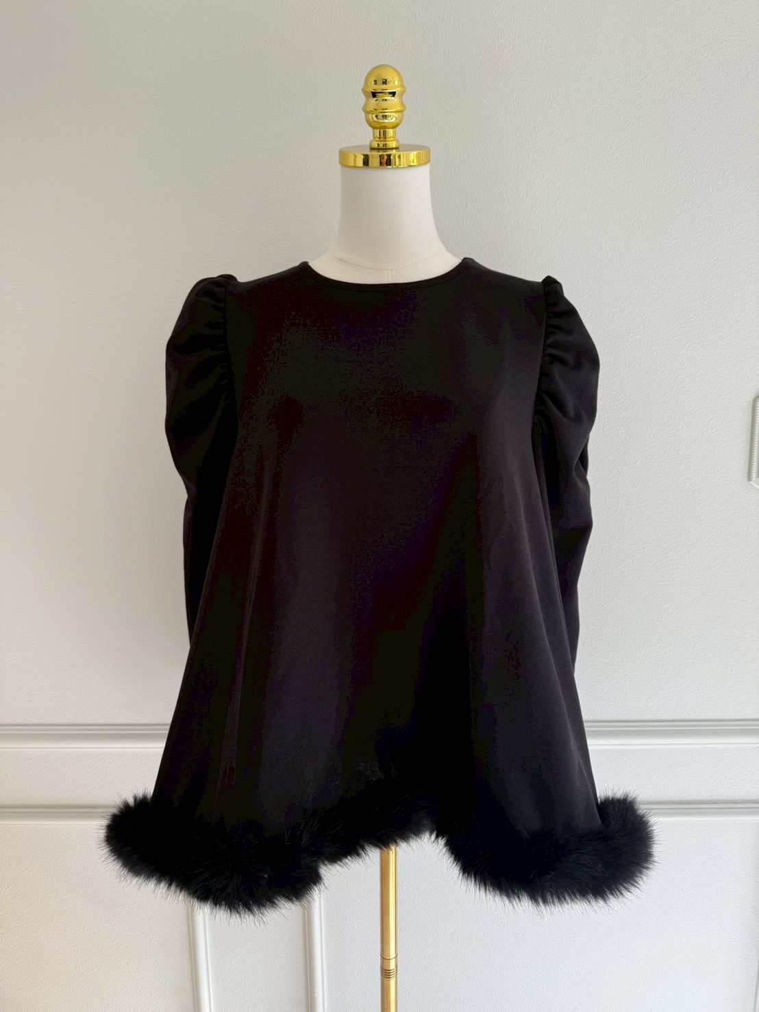 Aライン裾ファーTOPS(aj021)