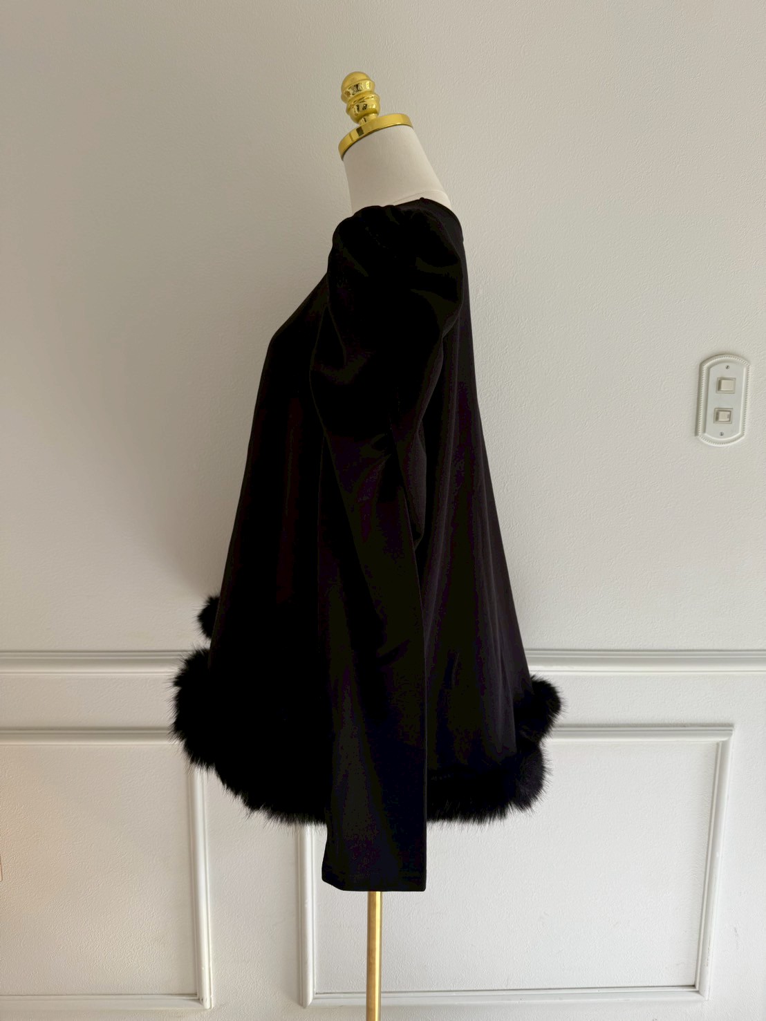 Aライン裾ファーTOPS(aj021)