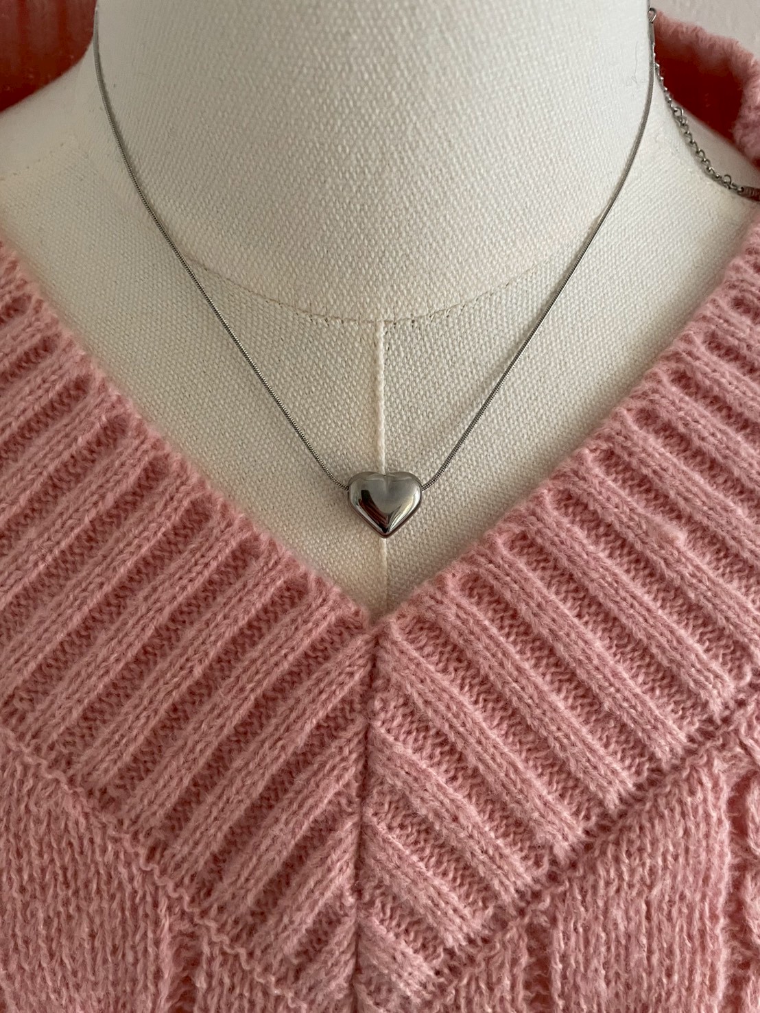 ぷっくりハート ネックレス(SZ11-16)