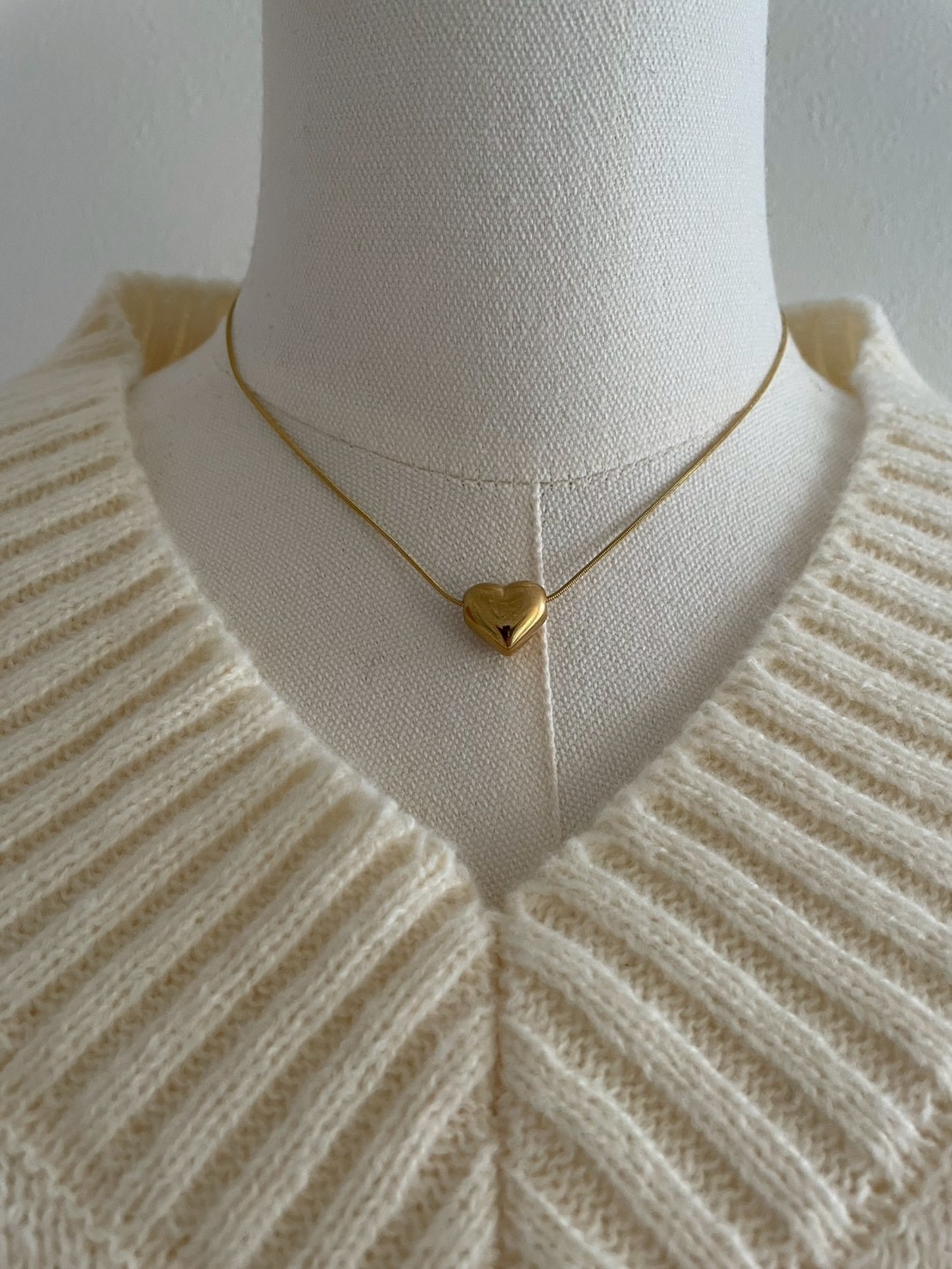 ぷっくりハート ネックレス(SZ11-16)