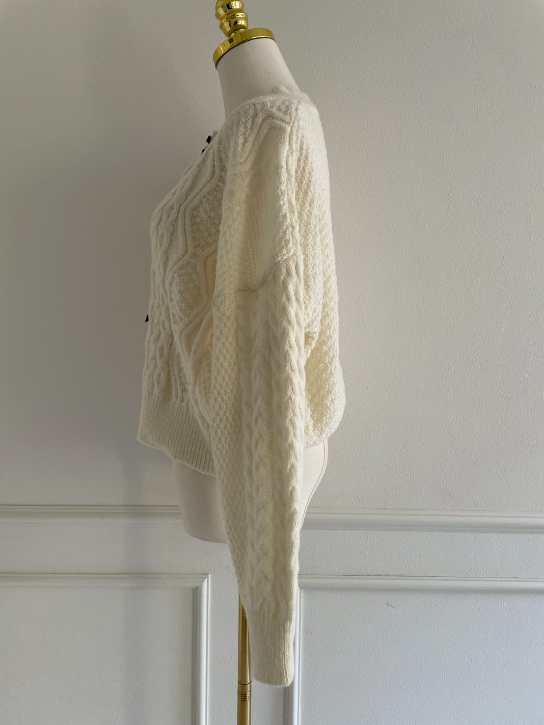 リボン ケーブルニットカーディガン(SZ11-24)