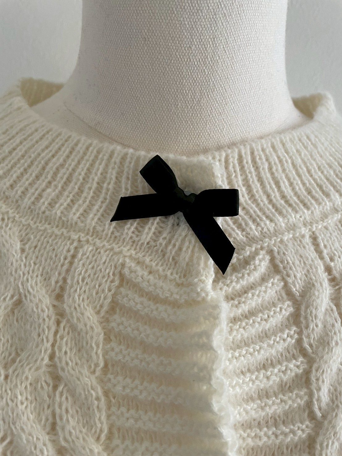 リボン ケーブルニットカーディガン(SZ11-24)