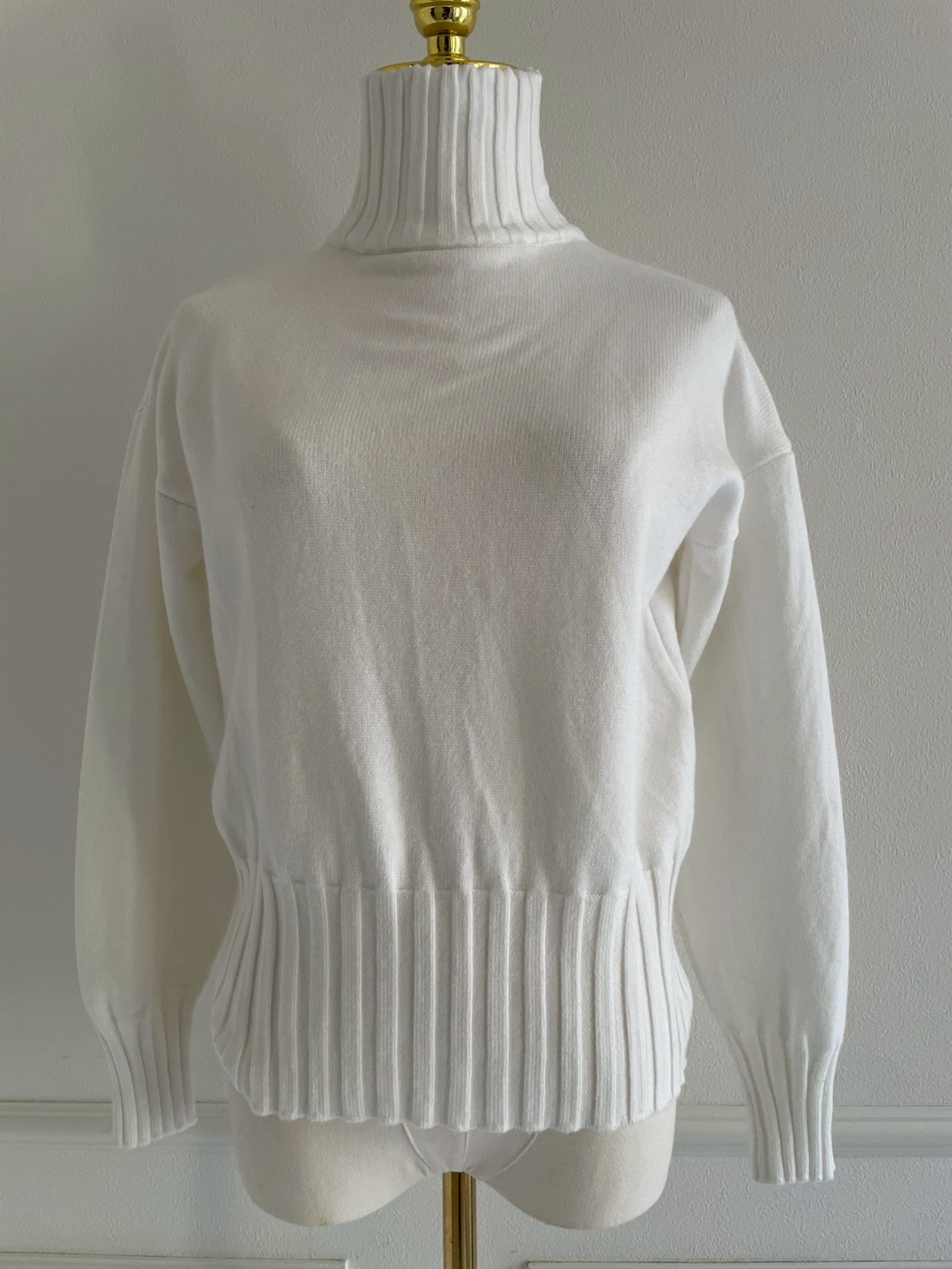 リブハイネック ニットトップス(SZ11-16)