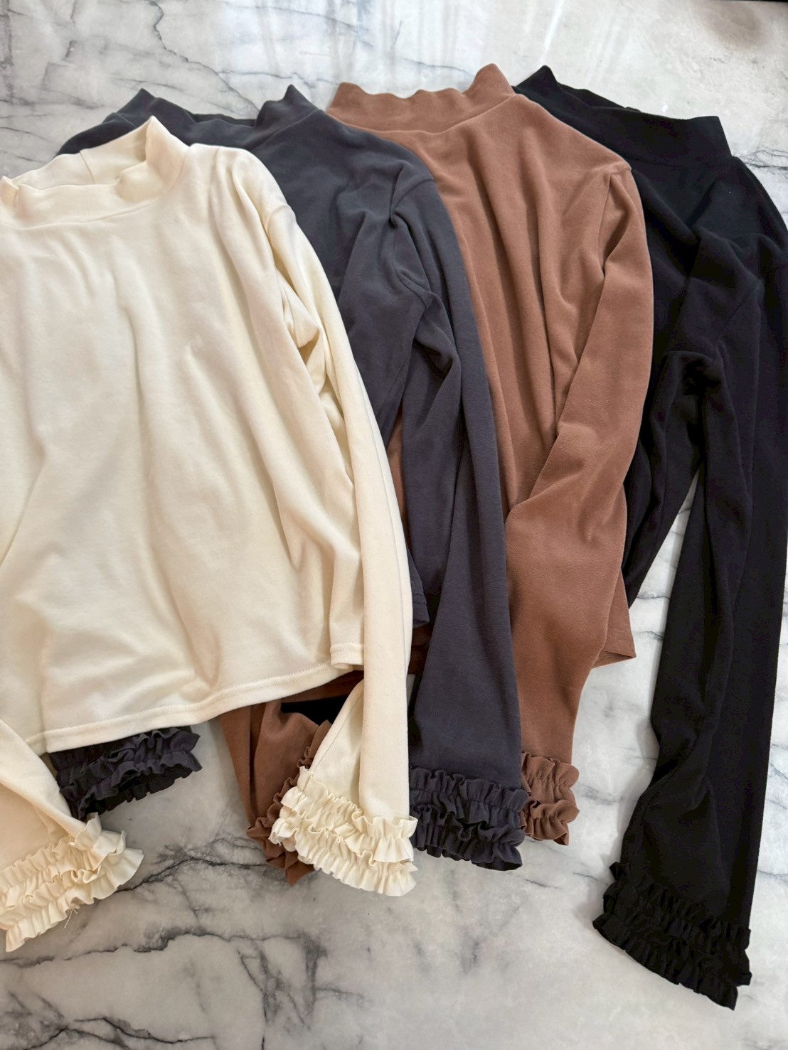 【マシュマロタッチ 袖ダブルフリルTOPS(ma)】