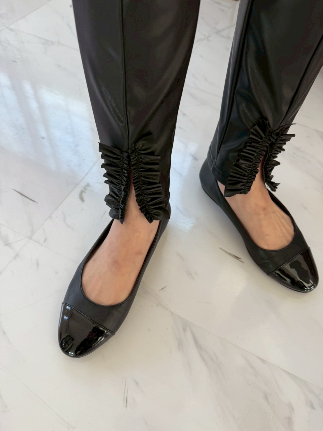 SUSOフリル エコレザーセミレギンス(ma31)