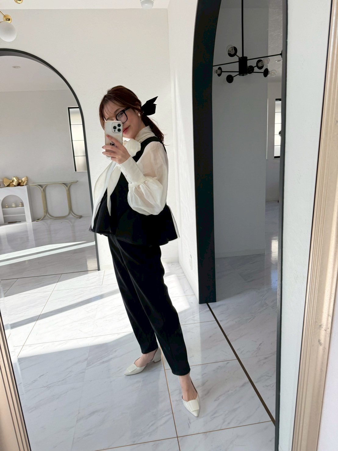 ダブルパール 美脚セミカーブパンツ(ma102)