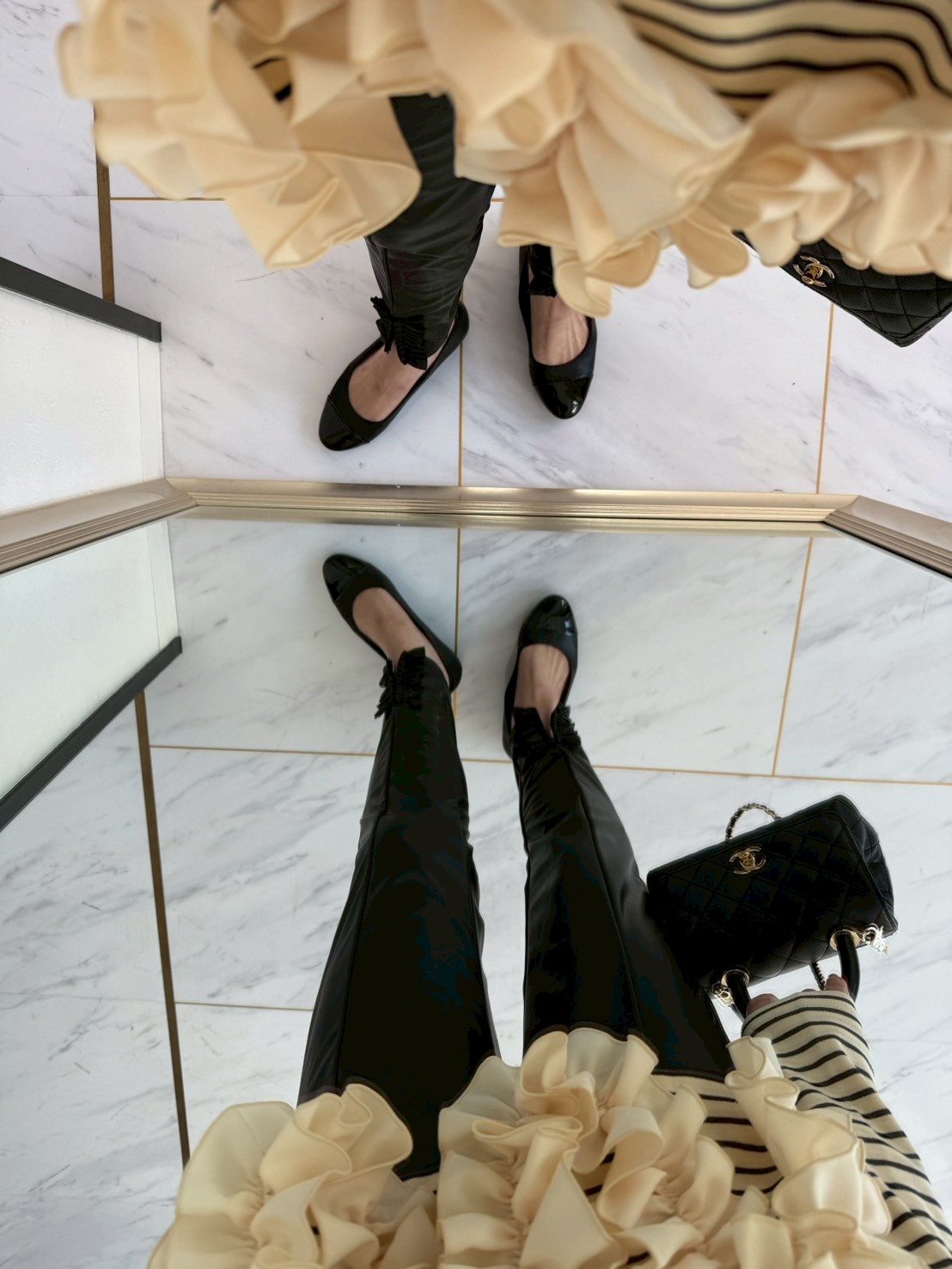 SUSOフリル エコレザーセミレギンス(ma31)