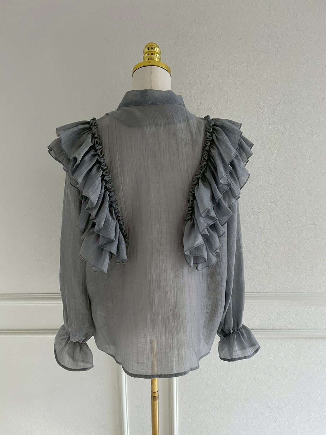 フリルリボン クラシカルブラウス(sd4630)