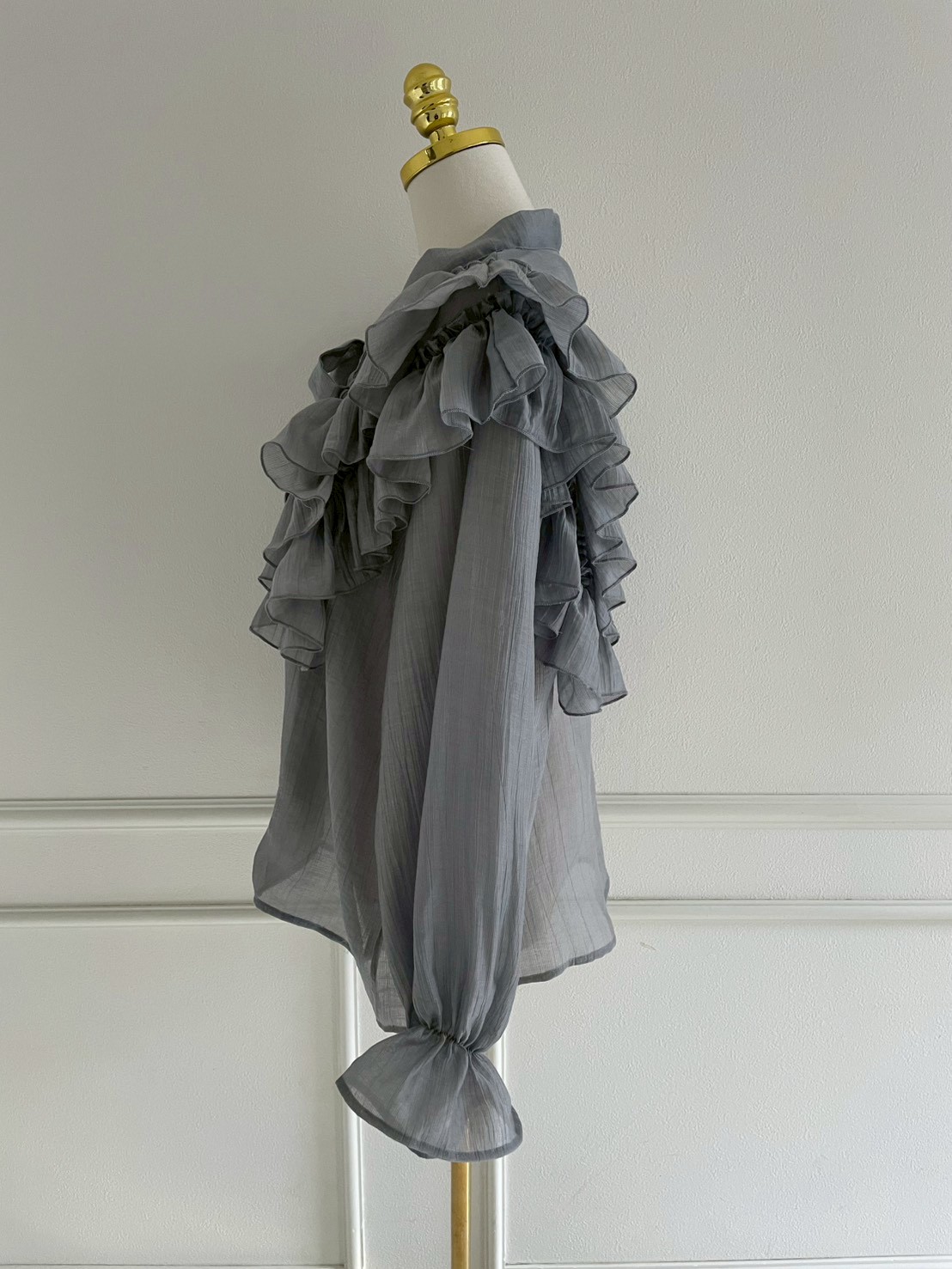 フリルリボン クラシカルブラウス(sd4630)