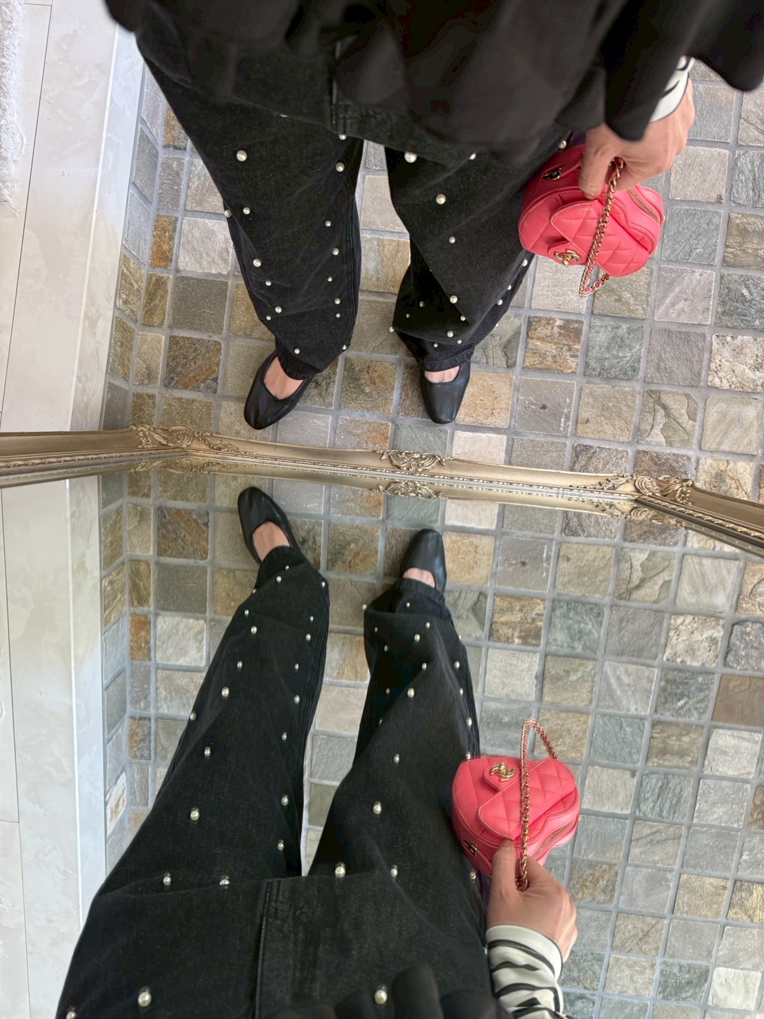 DOTパール ワイドデニムパンツ(sd73923)