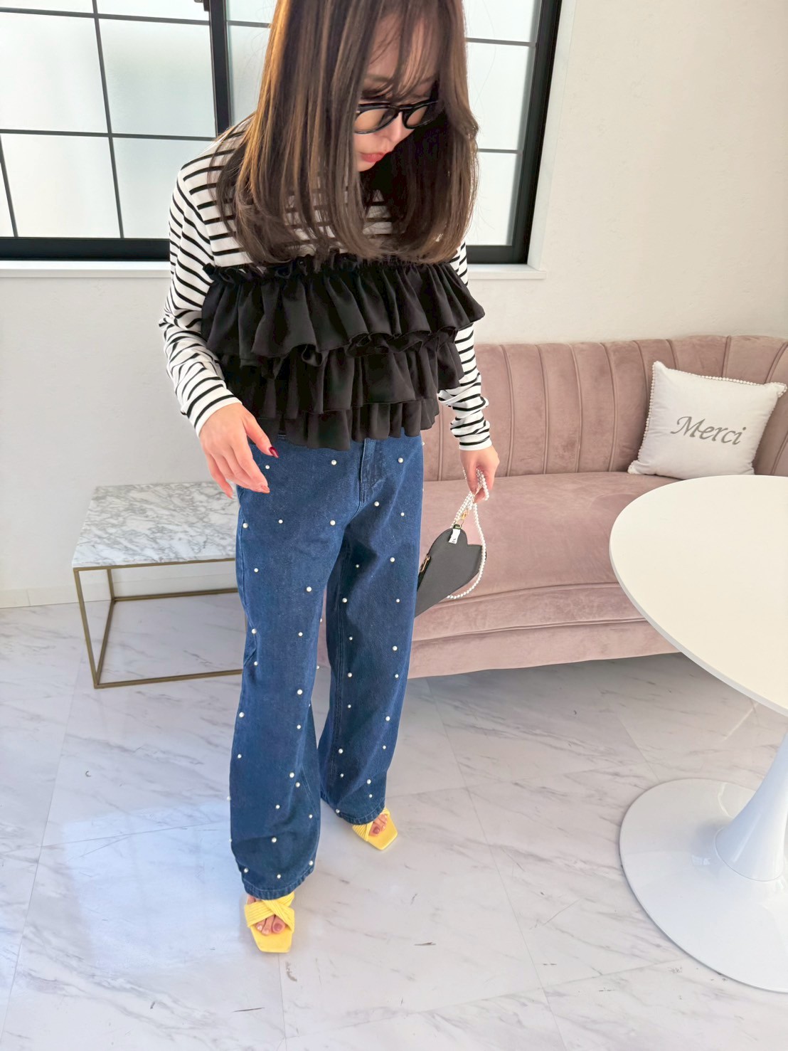 DOTパール ワイドデニムパンツ(sd73923) ♡ノベルティ対象商品♡