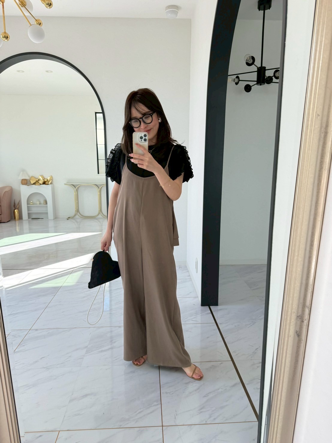 バックフリル ワイドサロペット(sd9530)