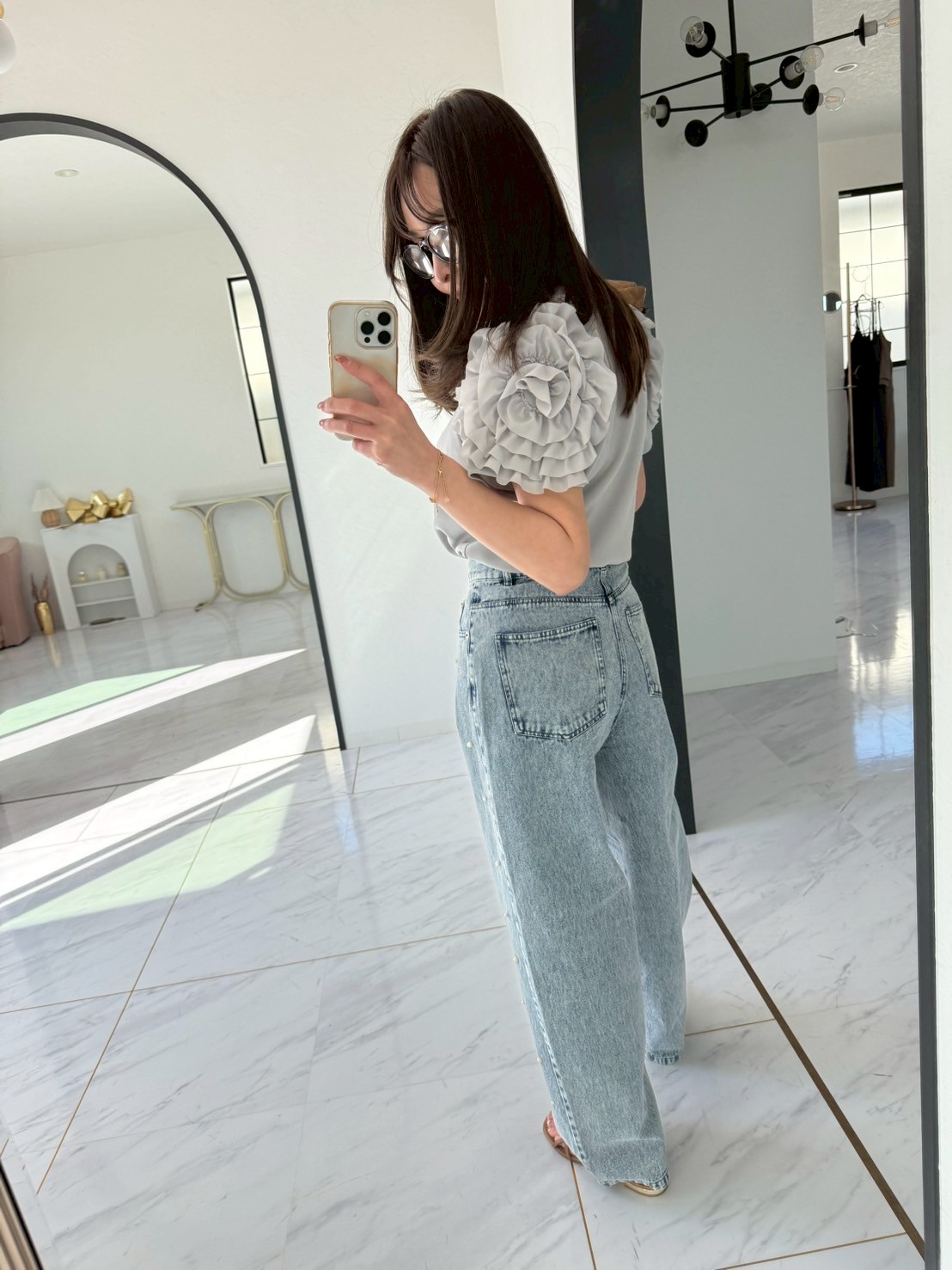 DOTパール ワイドデニムパンツ(sd73923) ♡ノベルティ対象商品♡