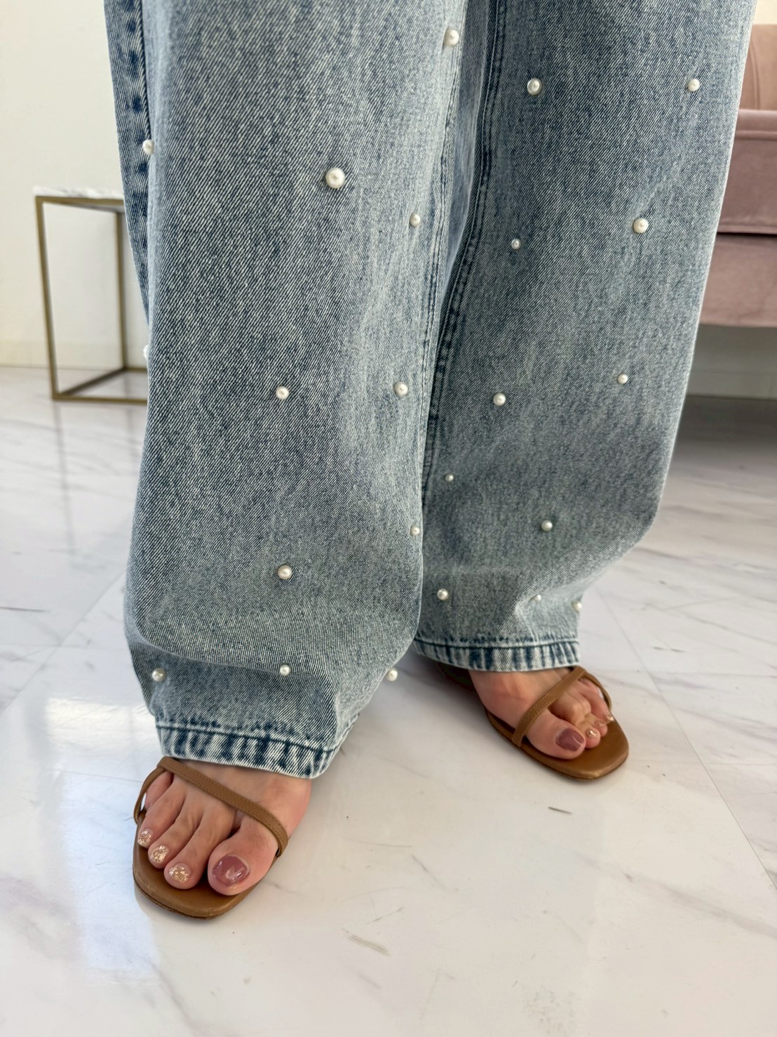 DOTパール ワイドデニムパンツ(sd73923) ♡ノベルティ対象商品♡