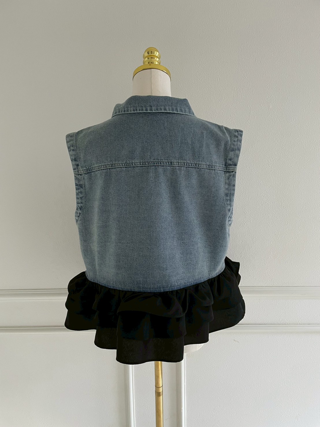 フリルデニムジレ(sd7751)