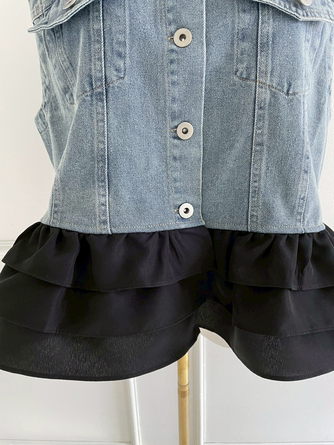 フリルデニムジレ(sd7751)