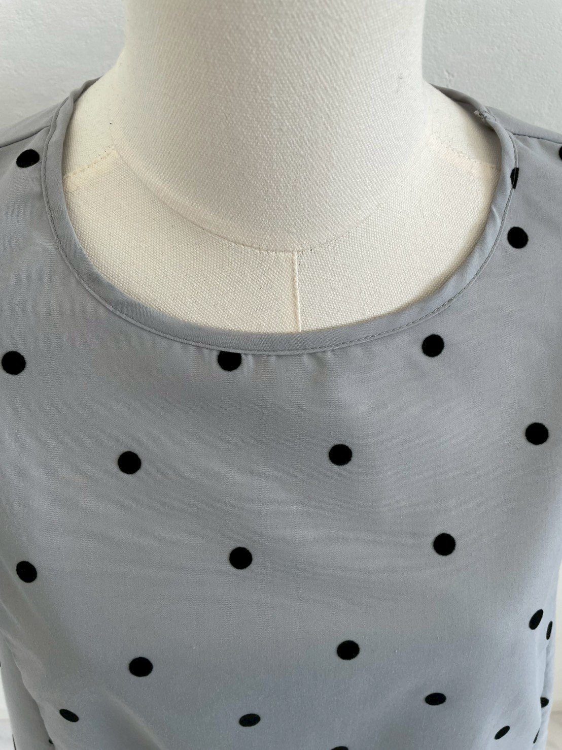 ドット裾フリルパフブラウス(sd3340)