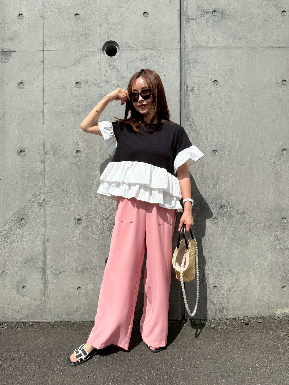 【さらっとエアリーワイドパンツ(kk2505-1-0572)】