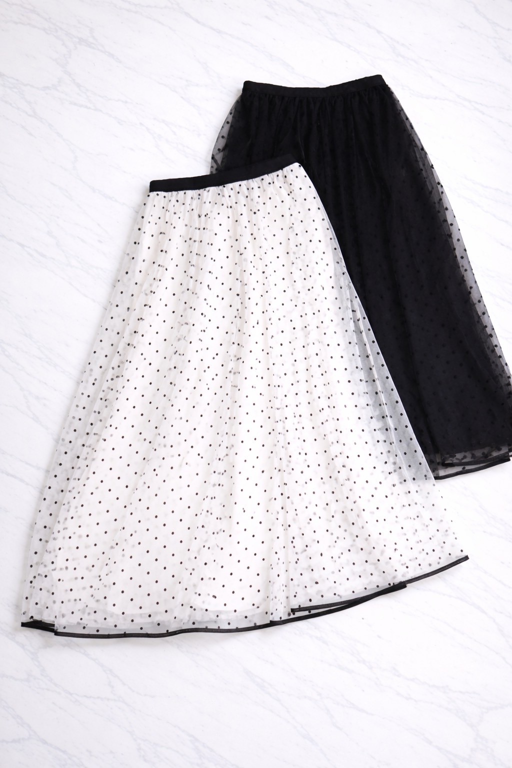 COCOドットチュールスカート(kk2604-10)