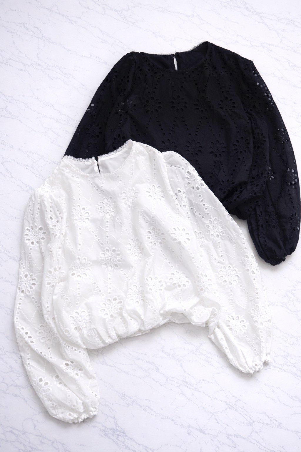 classicレース裾バルーンブラウス(kk2604-3)