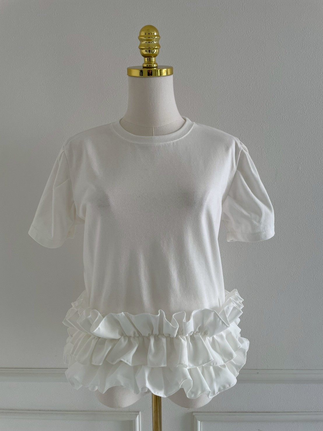 裾ダブルフリルTシャツ(sd80012)