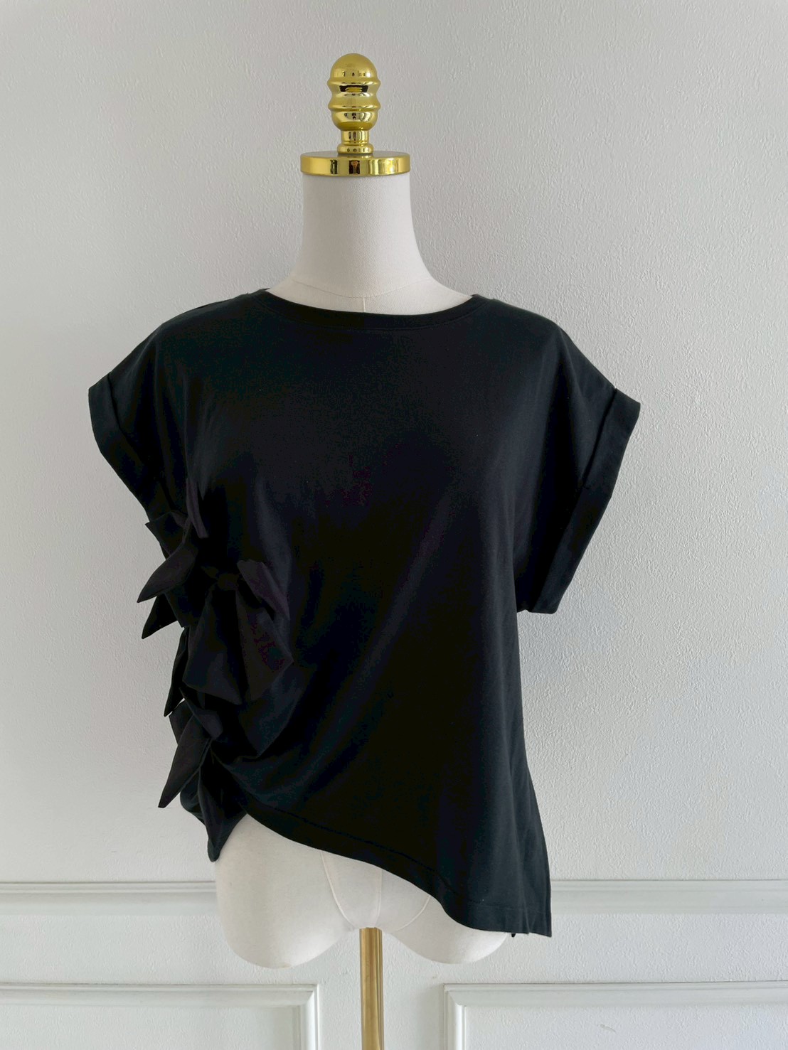 サイドリボンフレンチスリーブTシャツ(sd03012)