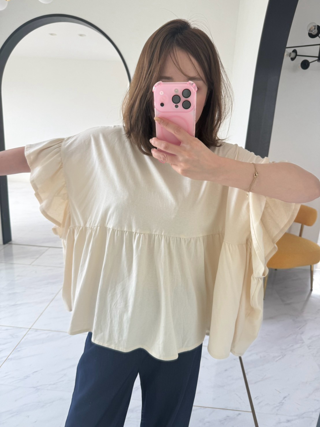 ＼3日間限定PRICE!!今だけ1,980円!!／8/3まで!!【オーバーシルエット フリルTee (sd21062)】 ☆ノベルティ対象商品☆