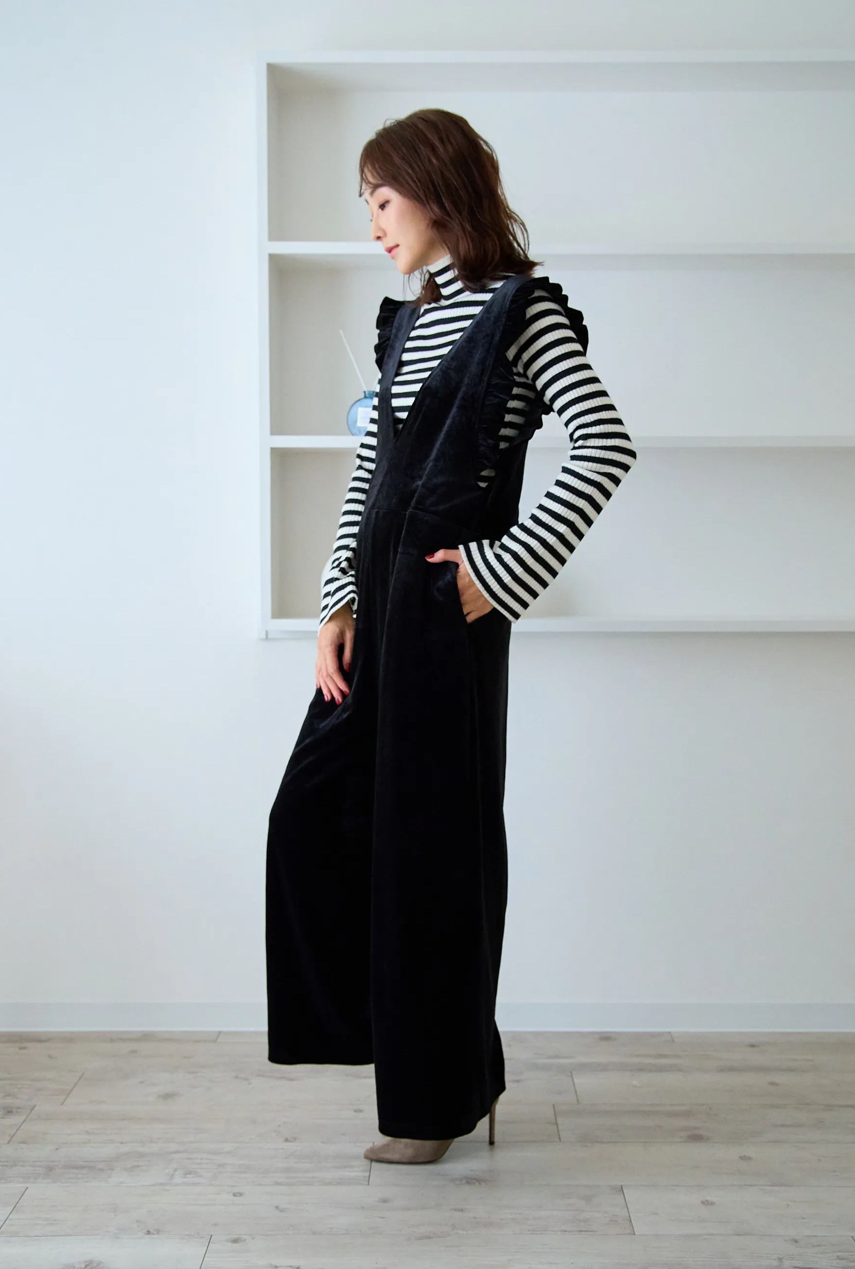 【ベロアロンパース(kbm562)】メール便OK