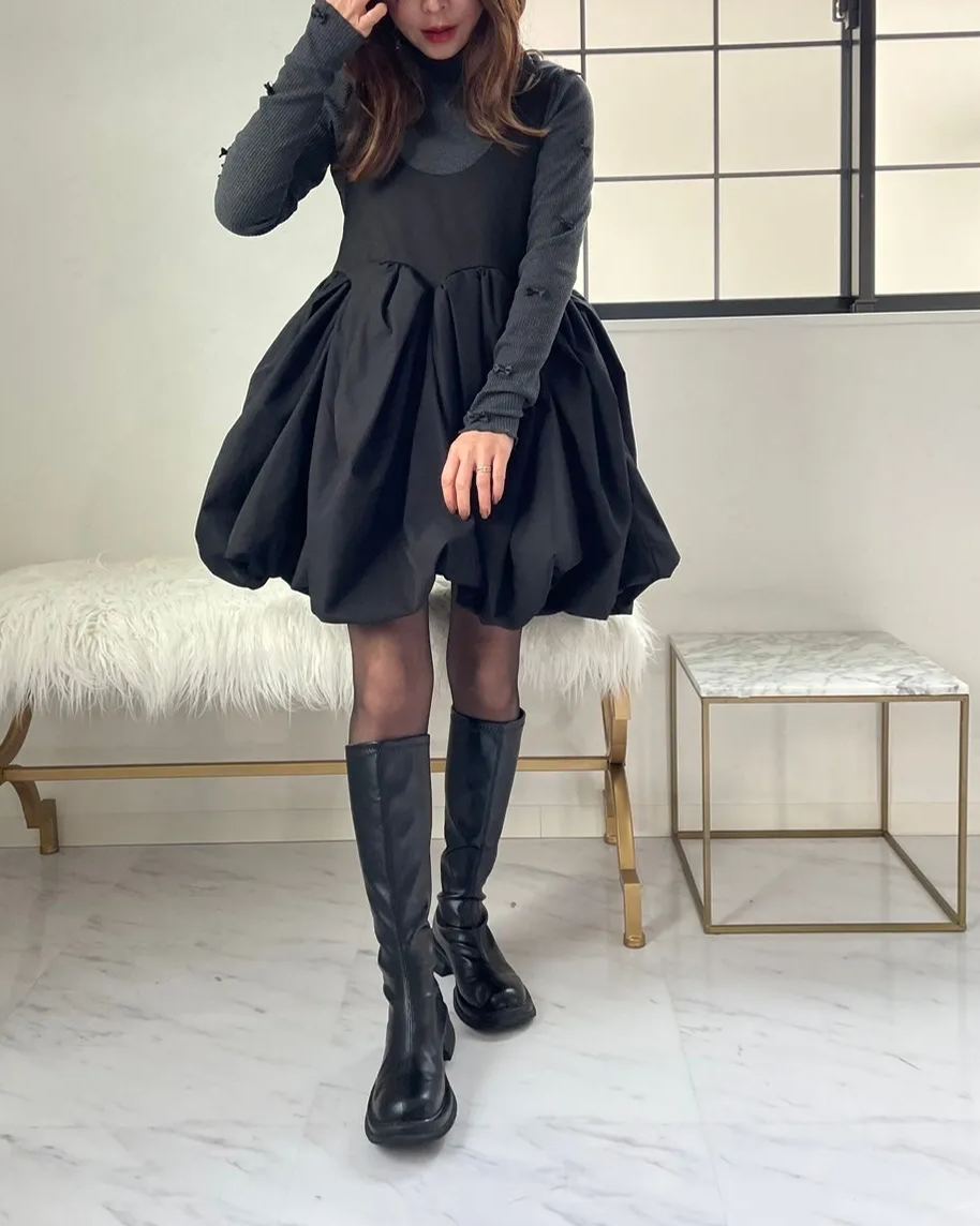 袖リボンリブカットソー(kbm591)