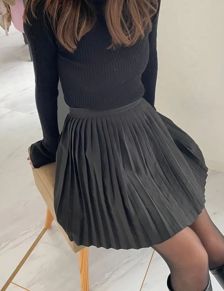 【エステルプリーツミニスカート(78198)(sd0073)】メール便OK