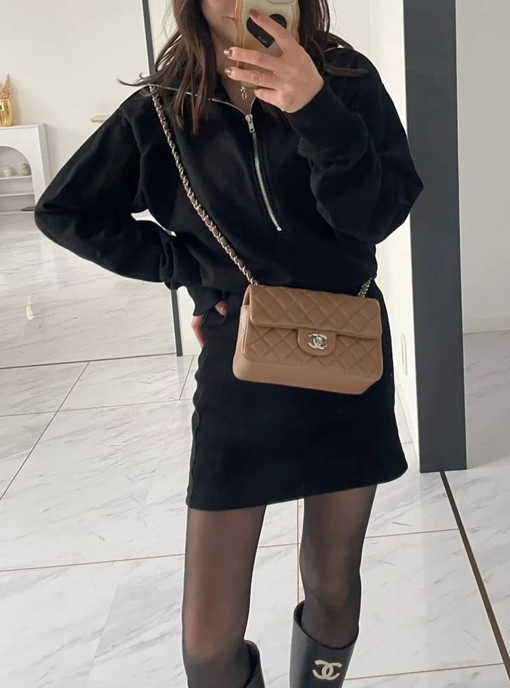 【ミニ裏毛ZIPUP2wayワンピース(100184)(sd0067)】メール便OK