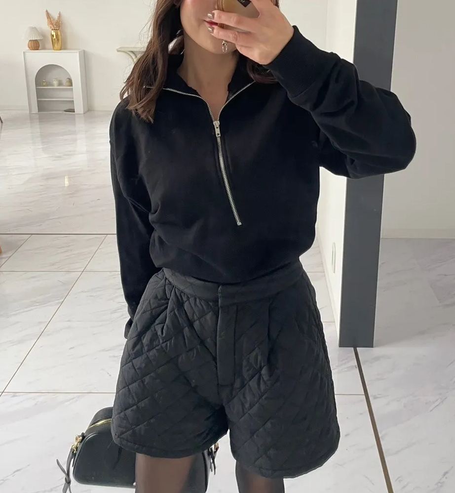 【ミニ裏毛ZIPUP2wayワンピース(100184)(sd0067)】メール便OK