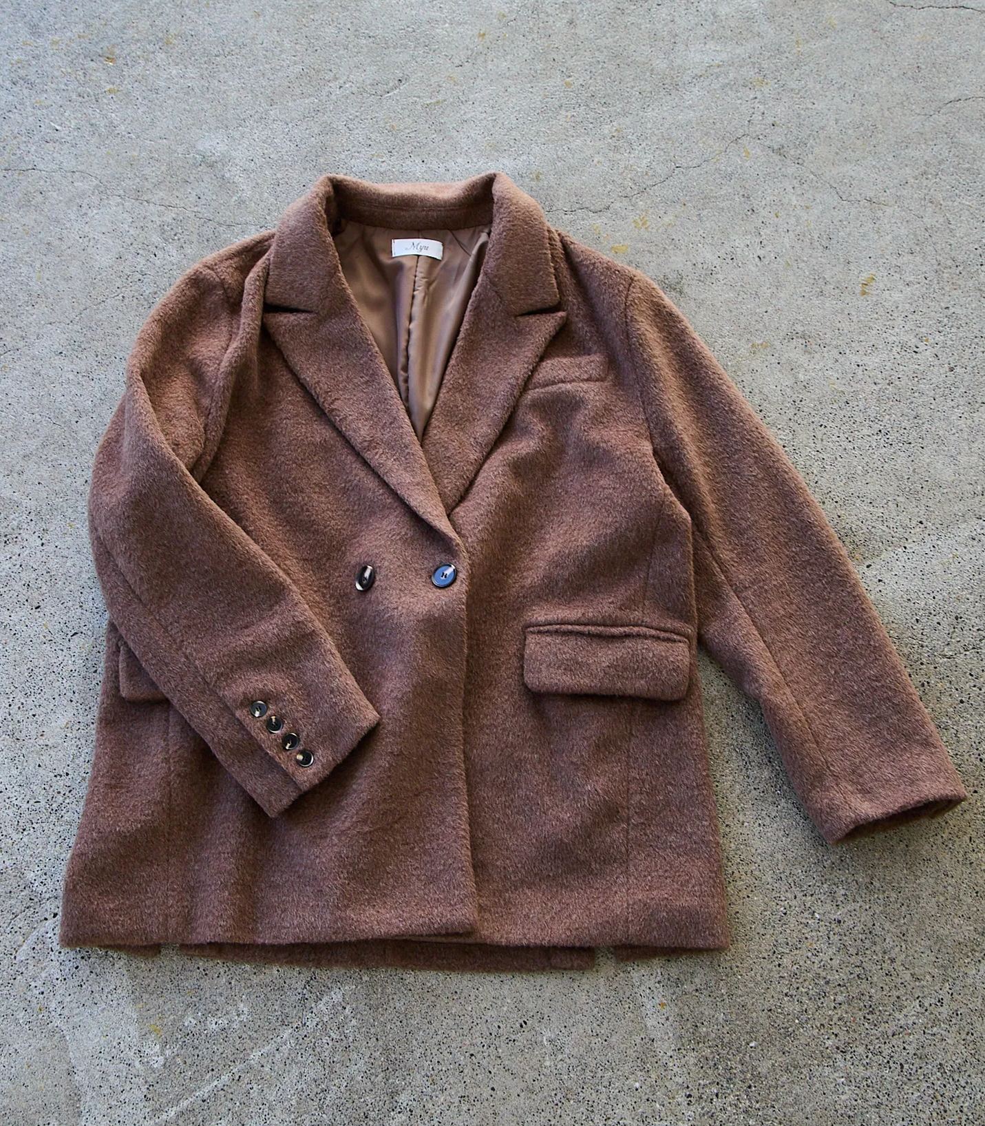 えりか様みく様コラボ【シャギー テーラードオーバーコート(kbm593)】メール便OK