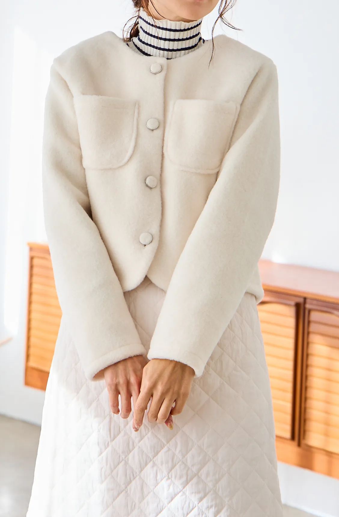 【ふわもこジャケットトップス(kk0001)】TH