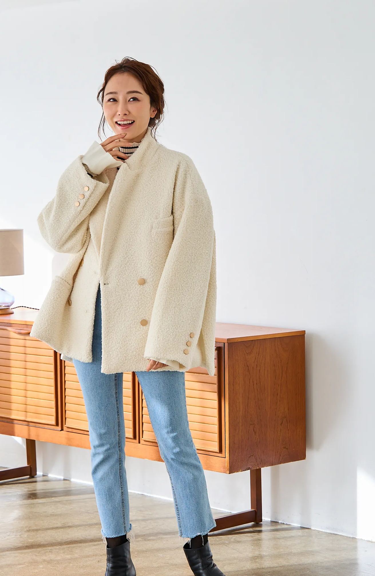 【ブークレー　オーバーサイズジャケットコート(kbm590)】メール便OK