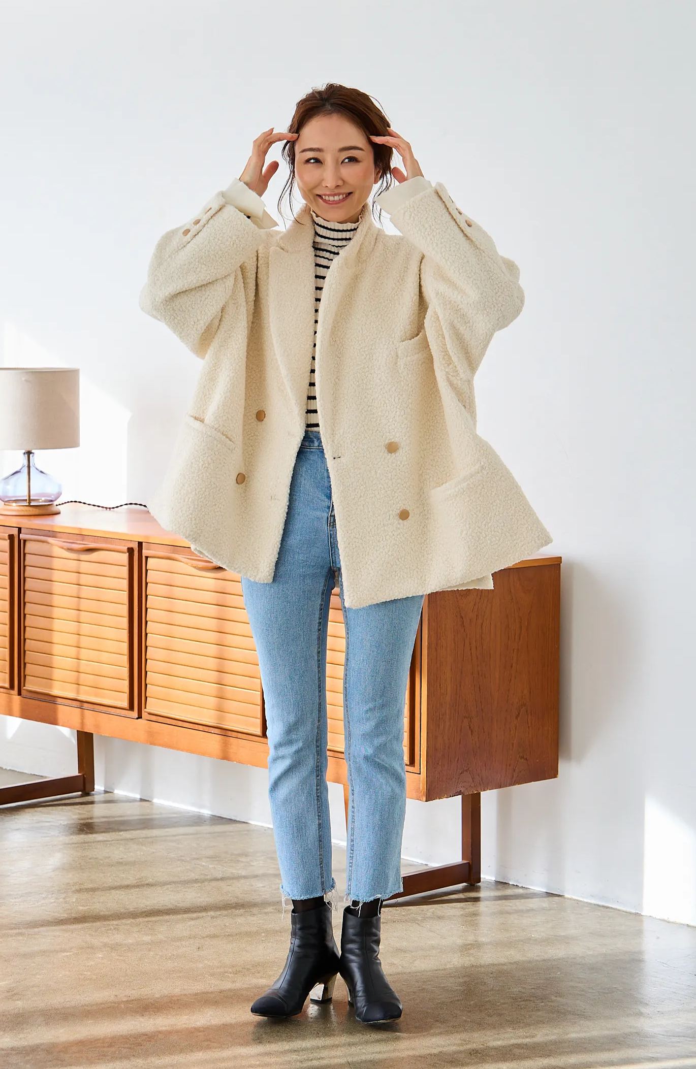 【ブークレー　オーバーサイズジャケットコート(kbm590)】メール便OK