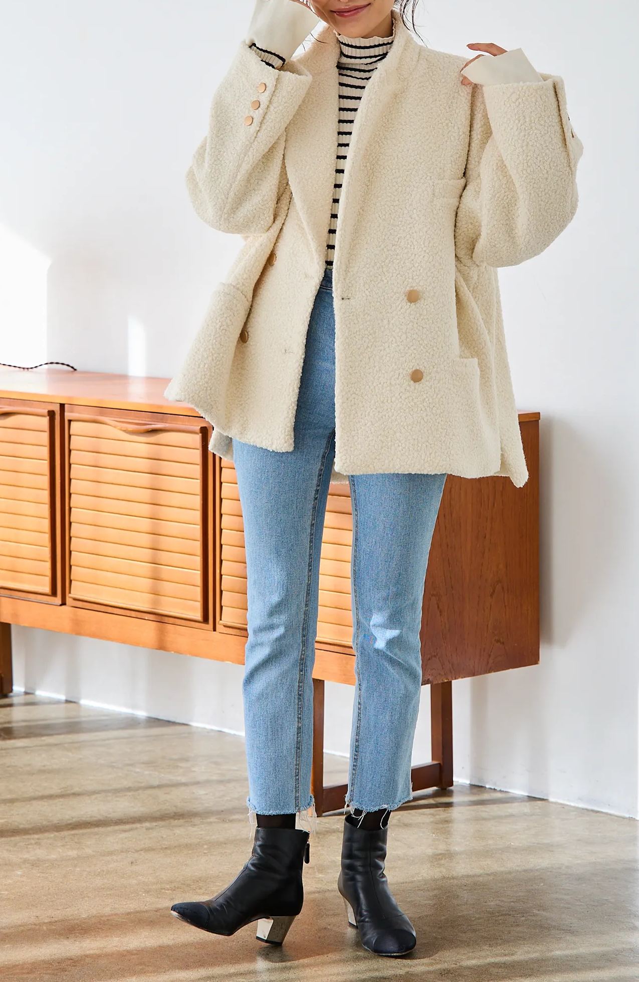 【ブークレー　オーバーサイズジャケットコート(kbm590)】メール便OK