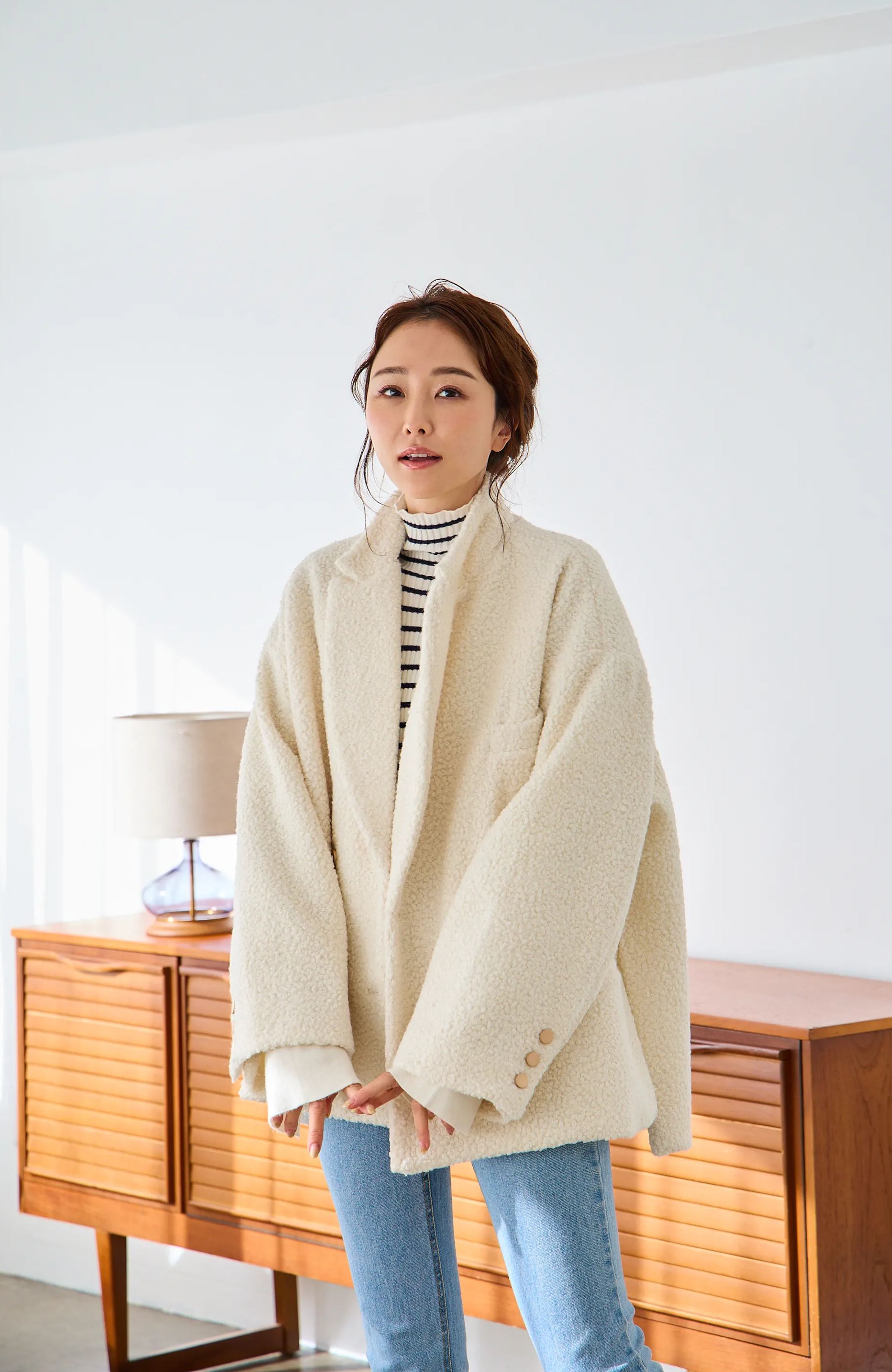 【ブークレー　オーバーサイズジャケットコート(kbm590)】メール便OK